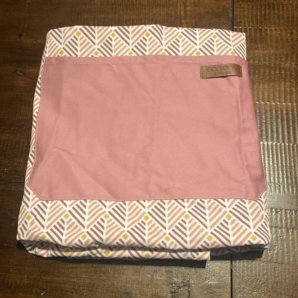 Geometric Pink and cream Apron